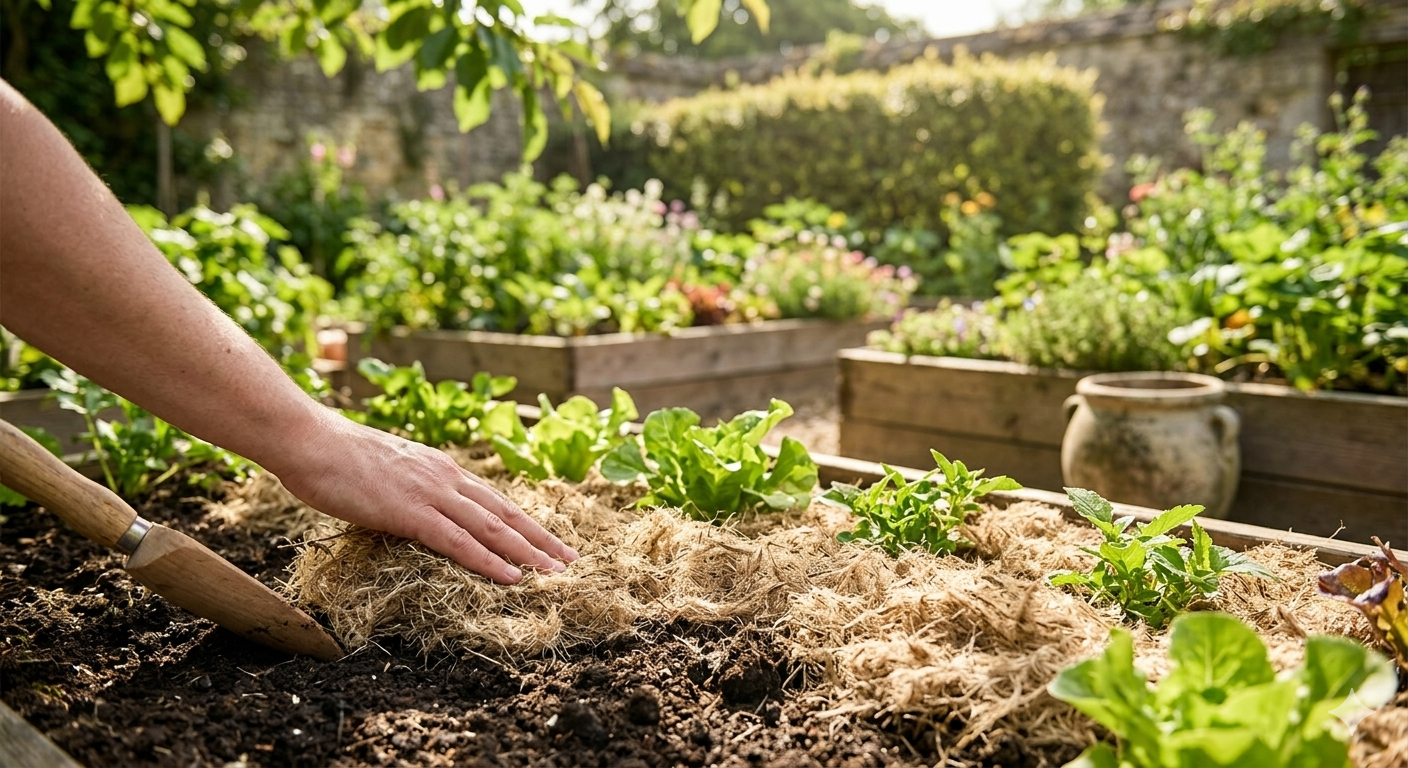 Konopljin nastilj kot zastirka za vrt